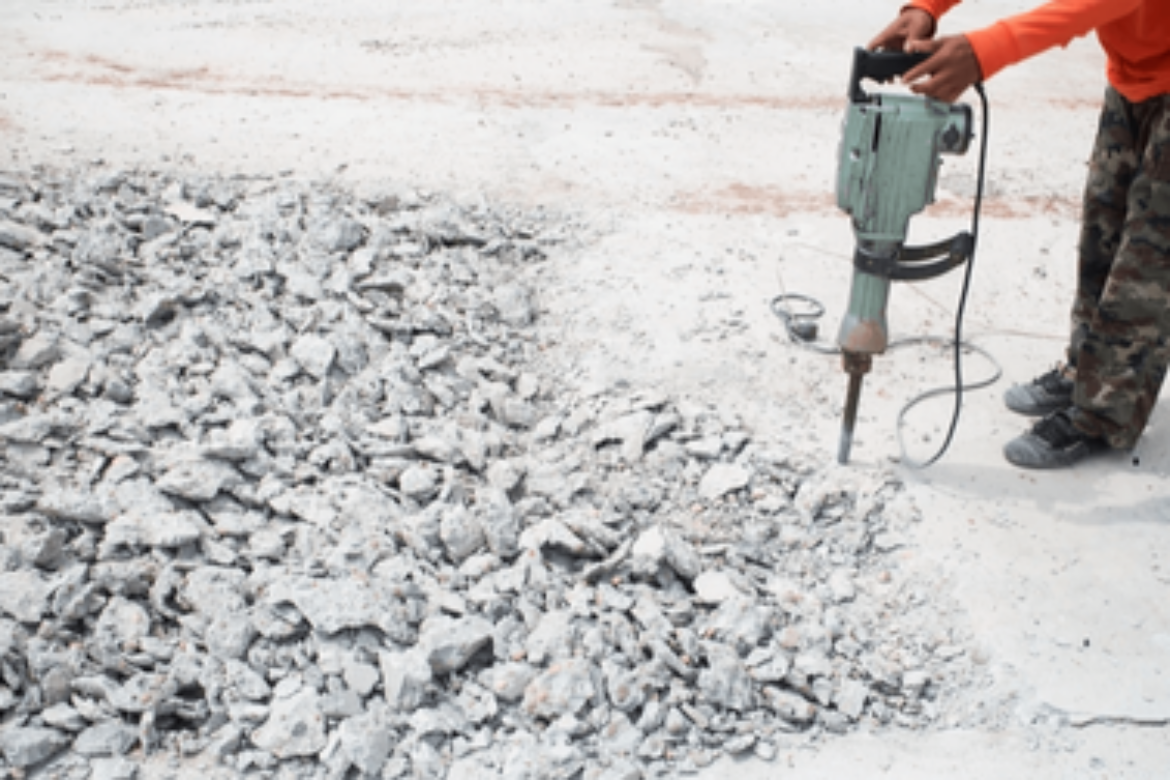 concrete-removal-to-relevel-concrete-foundation